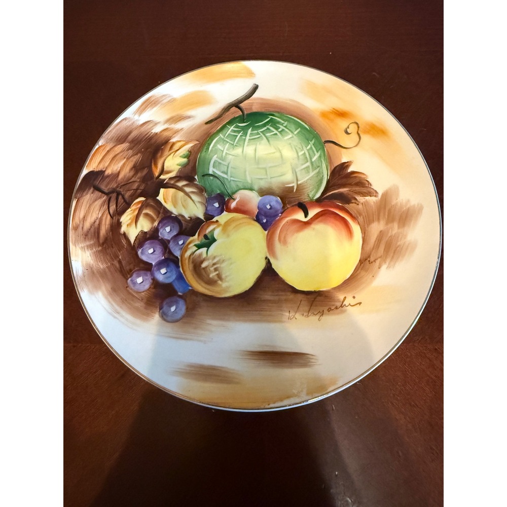 Vintage Enesco Japan K Hayashi Signed Fruit Still Life Decorative Plate E2371